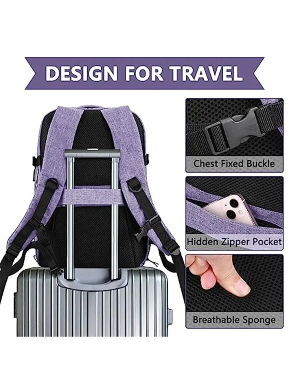 Travel Backpack Carry On Personal Item Laptop Bag USB Airline Underseat Luggage